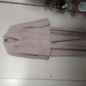 KENAR. WOMEN PANTS & BLAZER SUIT 100% LINEN WIDE LEG PANTS